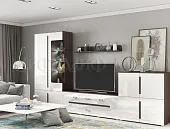 Гостиная Ким вариант №1 (венге/белый глянец)