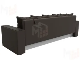 Диван прямой Дубай Лайт полки слева ( Коричневый )