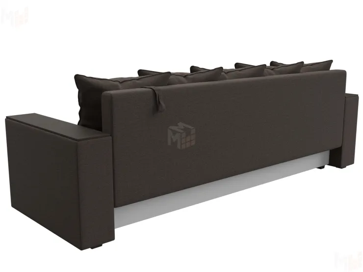 Диван прямой Дубай Лайт полки слева ( Коричневый )