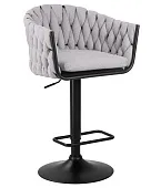 Стул барный DOBRIN LEON (серая ткань (LAR 275-17))