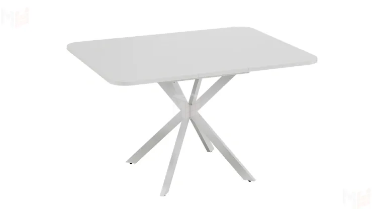 Стол обеденный раздвижной Лиссабон Тип 1 Белый муар, Белый