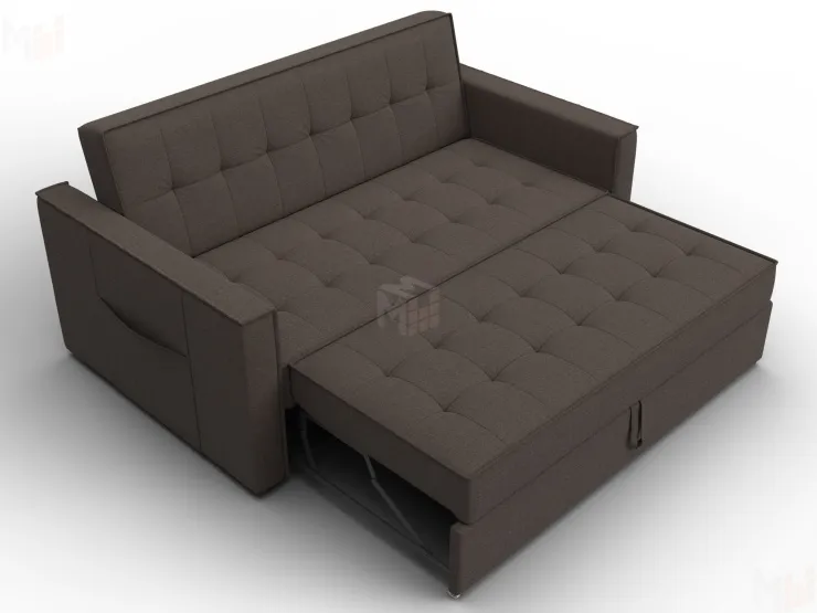 Диван прямой Лига-104 (140) ( Амур 05 коричневый )