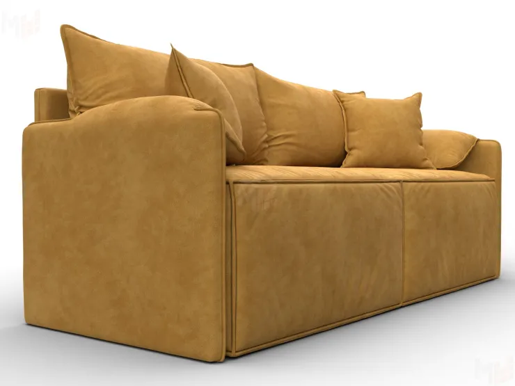 Диван прямой модульный Лига-106 ( BRUT 10 желтый )