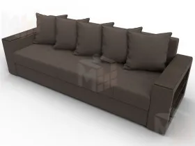 Диван прямой Дубай Лайт ( Амур 05 коричневый )