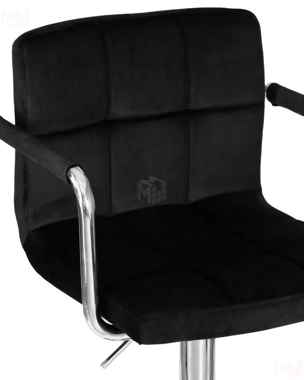 Стул барный DOBRIN KRUGER ARM (черный велюр (MJ9-101))
