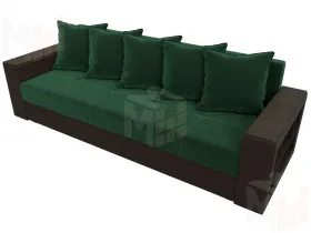 Диван прямой Дубай Лайт ( Зеленый;Коричневый )