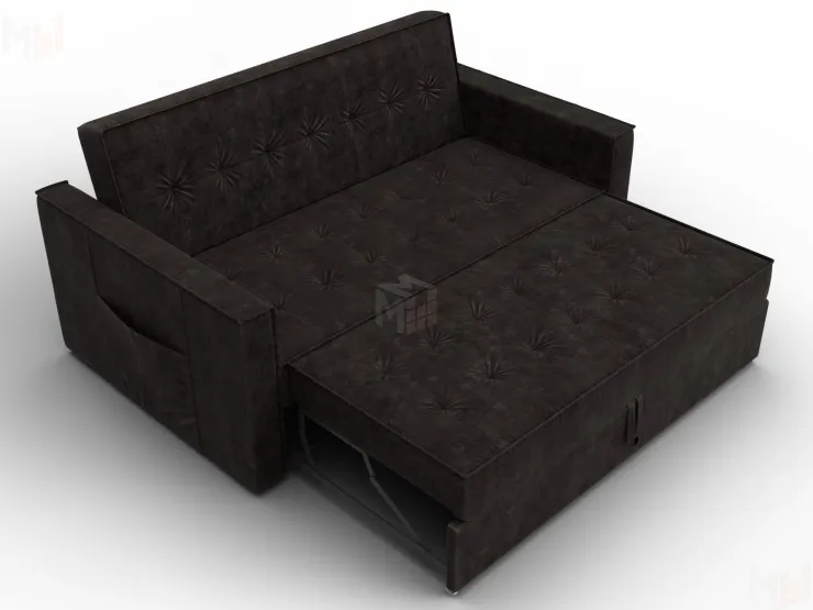 Диван прямой Лига-104 (140) ( BRUT 17 коричневый )