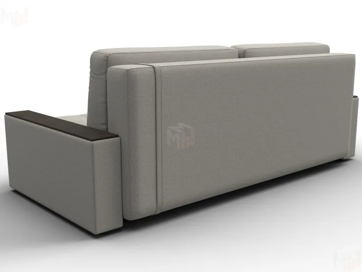 Диван прямой с декором Лига-096 НПБ ( Бежевый\Коричневый )