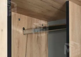 Шкаф угловой с зеркалом Ольга-Лофт 9.2 Дуб Крафт Золотой/Темно-Серый