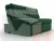 Диван прямой Лига-107 (140) ( SEVEN 626 зеленый )