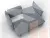 Диван прямой Лига-100 НПБ ( TOWER 10 серый )