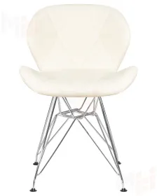 Стул обеденный DOBRIN BUTTERFLY CHROME (ножки хром, цвет кремовый)