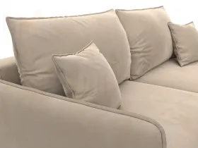 Диван прямой Лига-064 НПБ ( SEVEN 729 бежевый )