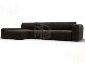 Диван угловой Лига-066 НПБ Лонг угол левый ( BRUT 17 коричневый )