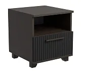Тумба прикроватная Копенгаген с ящиком (венге/черный матовый)