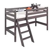 Низкая кровать Соня 12 с наклонной лестницей (Лаванда)