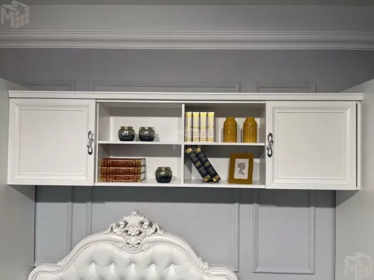 Секция навесная мост Мишель белый матовый