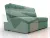 Диван прямой Лига-107 (140) ( Амур 11 зеленый )