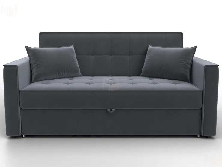 Диван прямой Лига-104 (140) ( SEVEN 17 серый )