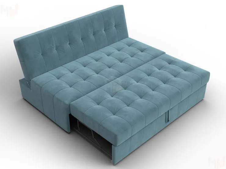 Диван прямой Лига-107 (160) ( SEVEN 113 бирюзовый )