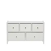 Комод Leset Нирита/Хайди широкий 5 ящиков, Белый (Белый/Белый)