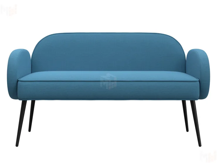 Диван прямой Лига-086 ( Амур 10 голубой )