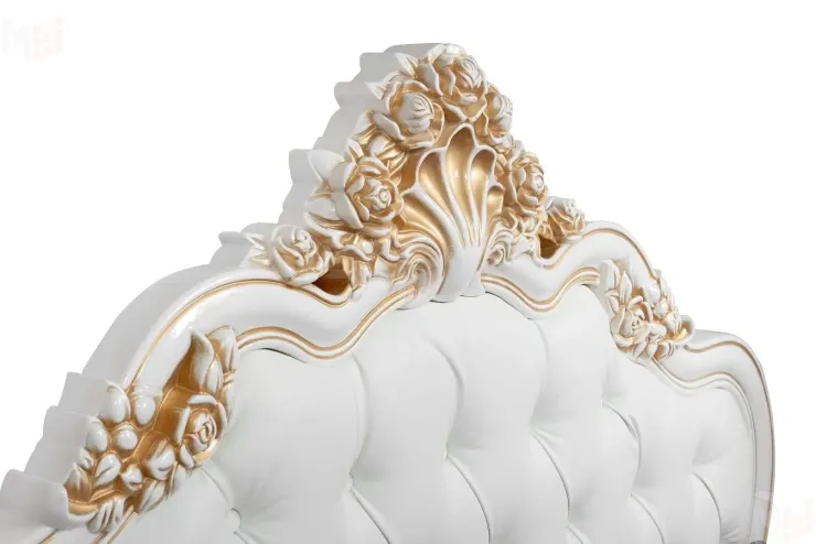 Детская кровать Натали 120х200 см белый глянец