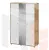 Шкаф трехстворчатый Милан  Дуб Золотой/Белый Матовый