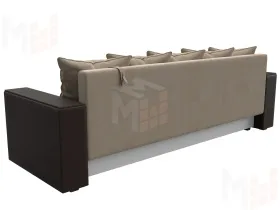 Диван прямой Дубай Лайт полки слева ( Бежевый\Коричневый )
