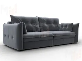 Диван прямой Лига-100 НПБ ( SEVEN 17 серый )