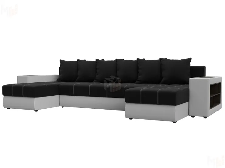 Диван П-образный Дубай полки справа