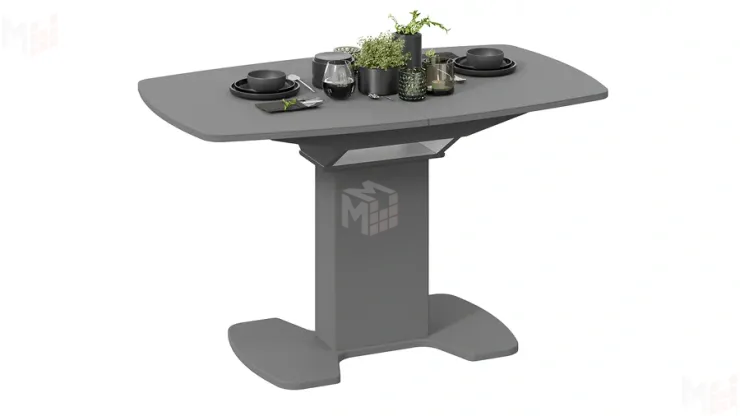 Стол обеденный Портофино - СМ(ТД)-105.02.11(1) Серое, Стекло серое матовое LUX