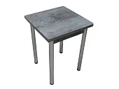 Стол Ломберный поворотно-раскладной 580*580 (штейн темный), ножки хром