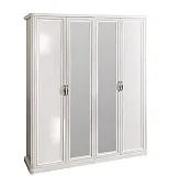 Шкаф Натали 4-дверный (2+2) с зеркалом белый глянец