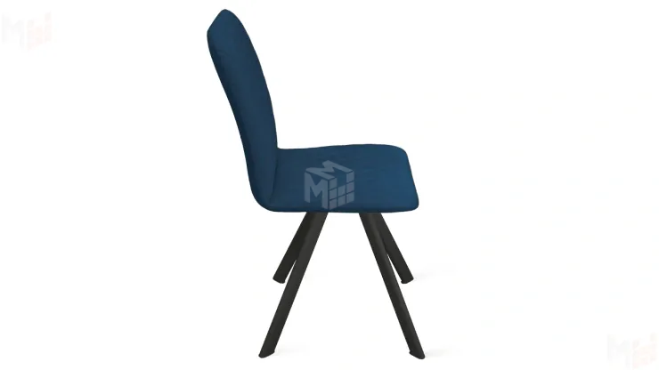 Стул Стенли К2 Черный муар, Велюр Confetti Blue