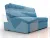 Диван прямой Лига-107 (140) ( Амур 10 голубой )