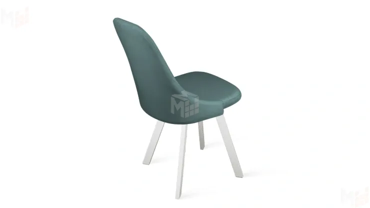 Стул Франк (паук) исп. 2 - ДП2-30 Белый матовый/Madera Aquamarine (аквамарин)