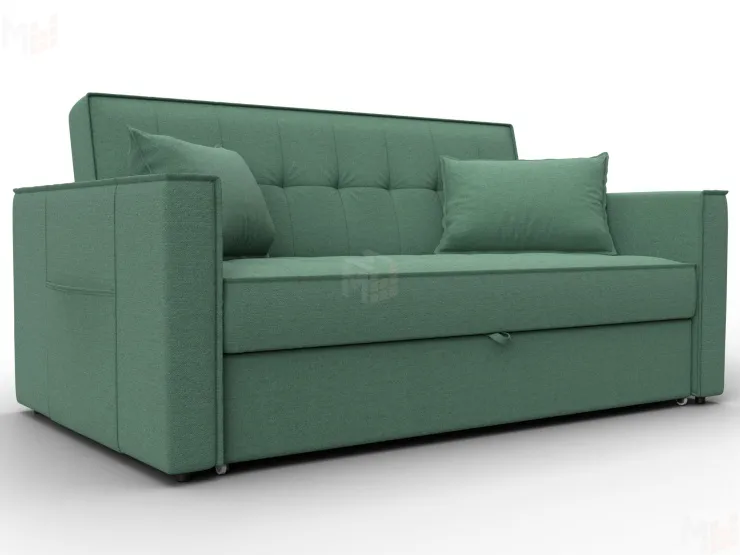 Диван прямой Лига-104 (140) ( Амур 11 зеленый )