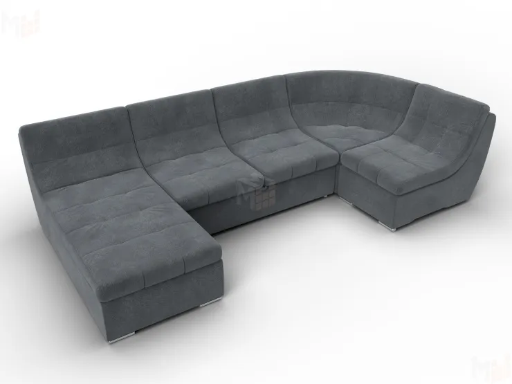 Диван П-образный модульный Холидей ( LAIM 23 светло-серый )