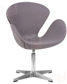 Кресло дизайнерское DOBRIN SWAN (серая ткань IF11)