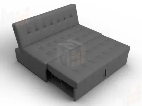 Диван прямой Лига-107 (140) ( JOLY 13 серый )