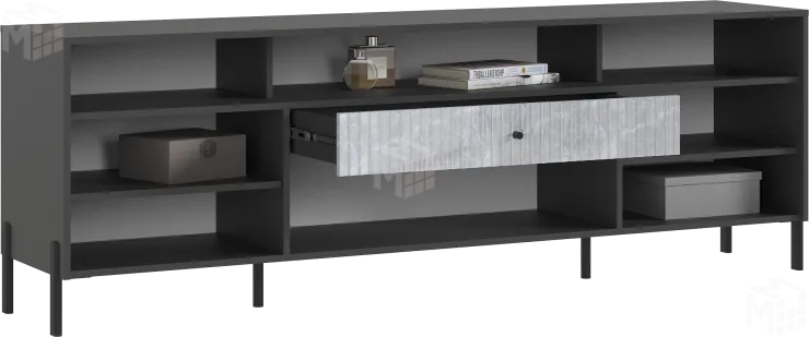 Тумба ТВ Оливия (мрамор глянец) ноги металл