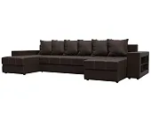 Диван П-образный Дубай полки справа
