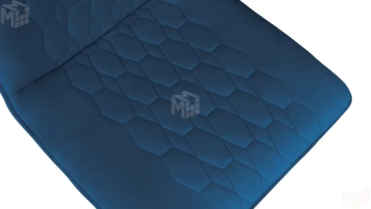 Стул Хьюго К2 Белый матовый, Велюр Confetti Blue