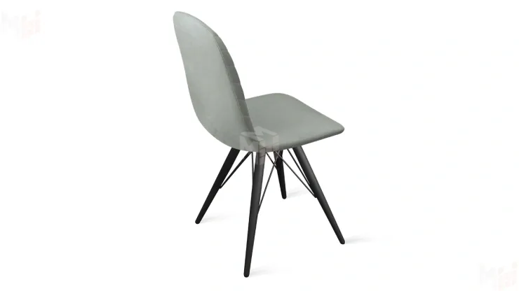 Стул Шерри К3 Черный муар, Велюр Confetti  Silver