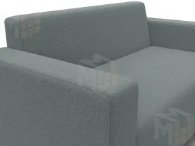 Диван прямой Лига-093 ( Амур 07 серый )