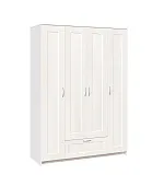 Шкаф Сириус 4 двери 1 ящик (белый)