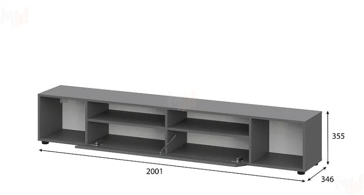 Тумба для ТВ Денвер Графит серый