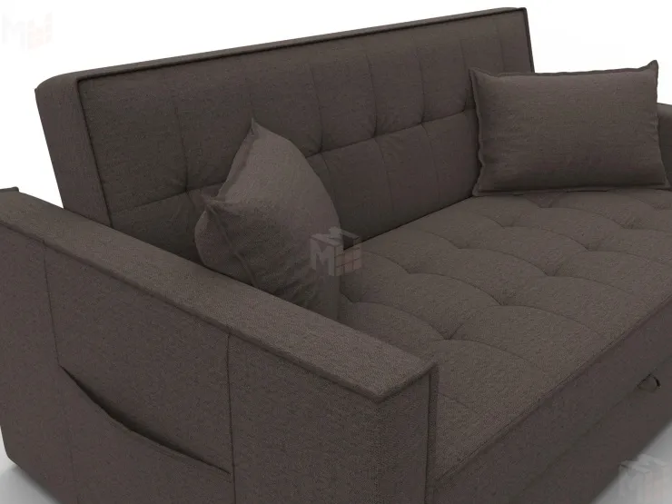 Диван прямой Лига-104 (140) ( Амур 05 коричневый )