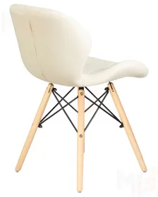 Стул обеденный DOBRIN BUTTERFLY (ножки светлый бук, цвет сиденья кремовый)